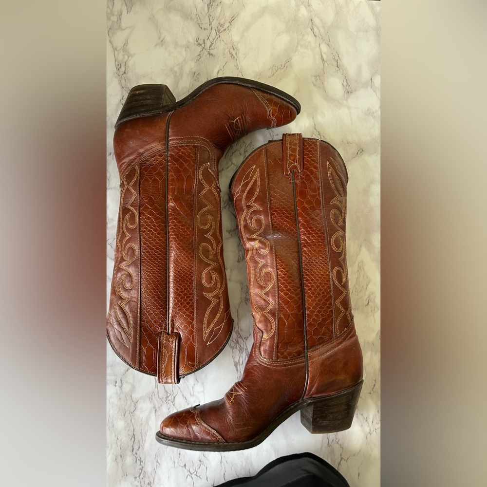 Texas Boot Company Cowboy Boots Vintage - Picture 12 of 16